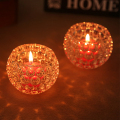 Decorative clear glass candle holder crystal tealight candle holders glass