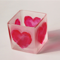 Empty heart candle holder for wedding valentine
