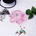 Colored crystal lotus flower candle holder wholesale