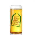 beer can shaped glass set 16oz custom glass beer logo
