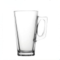 Bulk glass cups coffee glass coffee mugs wholesale 350ml coffee glass set of 6 with spoon